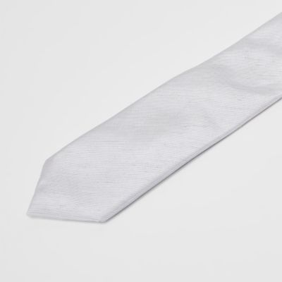 Grey textured tie